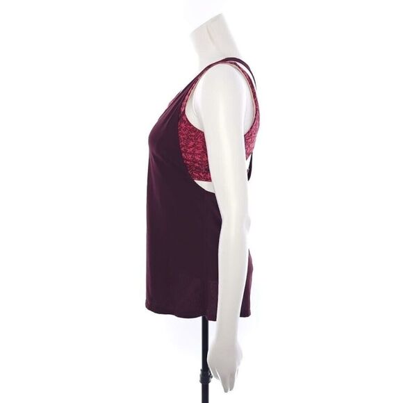 Lululemon Burgundy Built In Bra Athletic Womens Size 6 Tank Top - Picture 5 of 11
